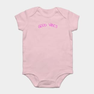 Good vibes yoga workout exercise Baby Bodysuit